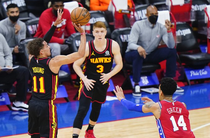  老鹰特雷杨三分命中数升至队史第二位  